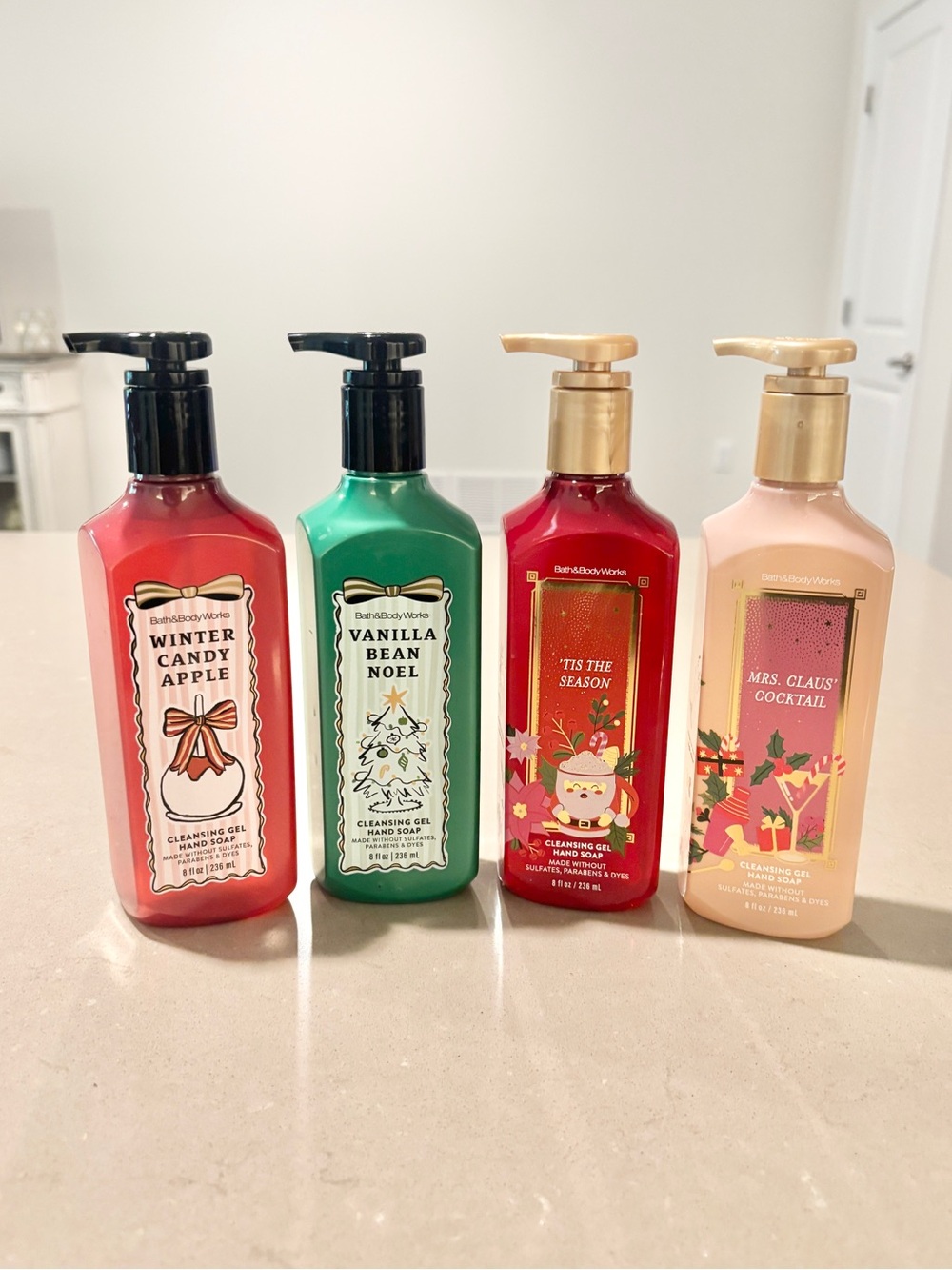 Bath & Body Works Holiday Hand Soap Bundle 4pc New Vanilla Noel